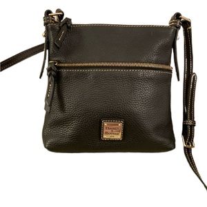 Black Pebble Leather Dooney; excellent shape; dust bag!